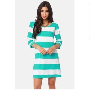 Blue striped dress